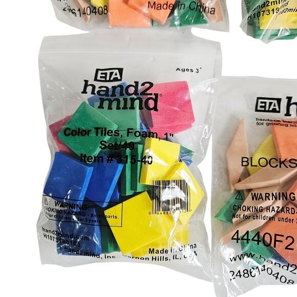 Hand 2 Mind Educational Tool Kits Pattern Blocks & Color Tiles Math Patterns - Picture 5 of 6